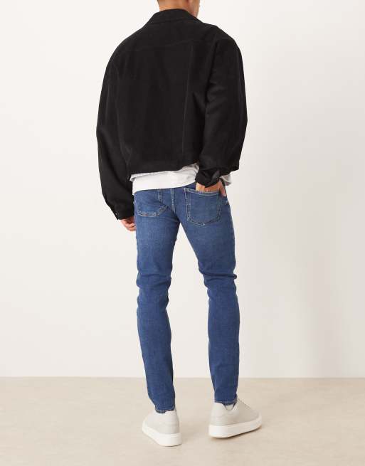 Mango Jude cotton slim fit jeans in dark blue, 2 of 5