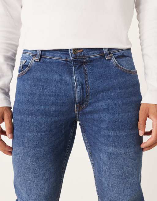 Mango Jude cotton slim fit jeans in dark blue, 5 of 5