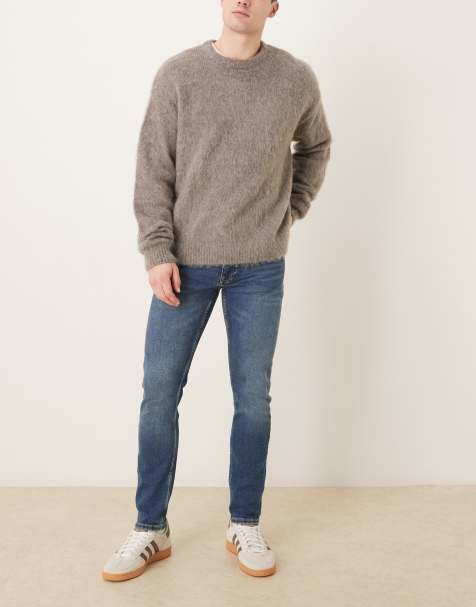 Mango – Jude – Mörkblå, smala jeans i bomullsrikt tyg - view 1