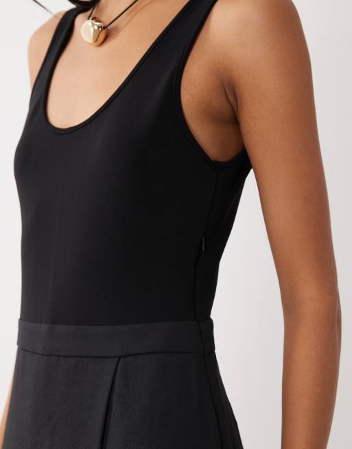 Mango Jumpsuit mit U-Ausschnitt und ohne Ärmel in Schwarz, 3 von 4