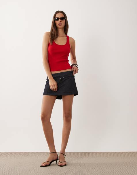 Mango - Jupe-short en jean - Indigo - view 1