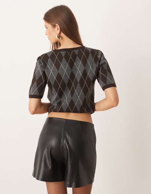 Mango - Jupe-short en similicuir - Noir, 4 de 5