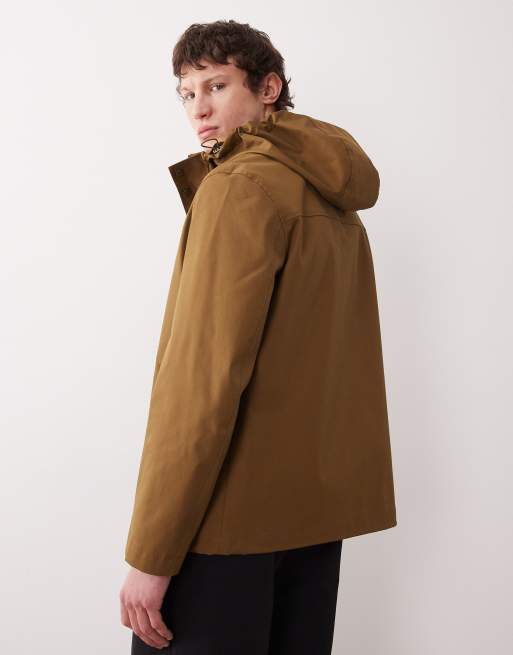 Mango - Katoenrijke parka met rits en capuchon in lichtbruin, 3 van 5