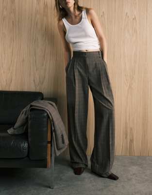 Mango Katy Relaxed Tailored Pants In Brown