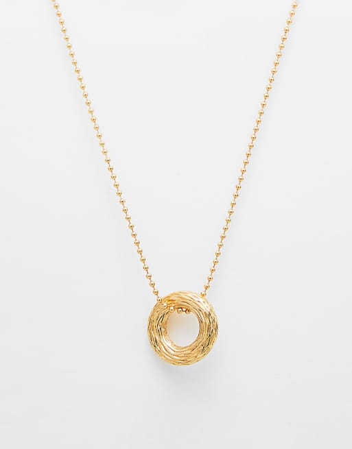 Mango - Ketting met hanger in goud 