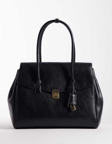 Mango key charm city bag in black - view 1