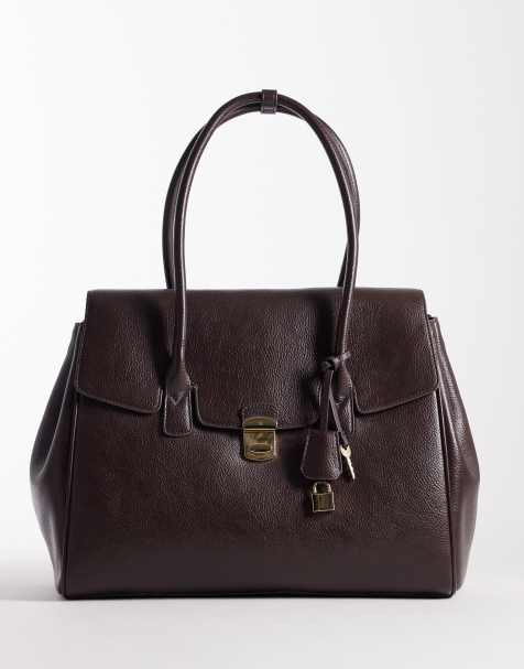 Mango key charm city bag in brown - view 1