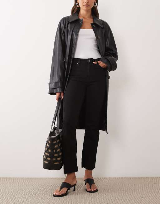 Mango kickflare jean in washed black, 3 of 5