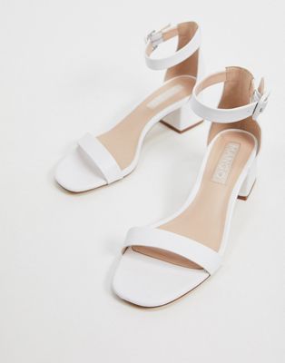 Mango kitten heel sandals in white | ASOS