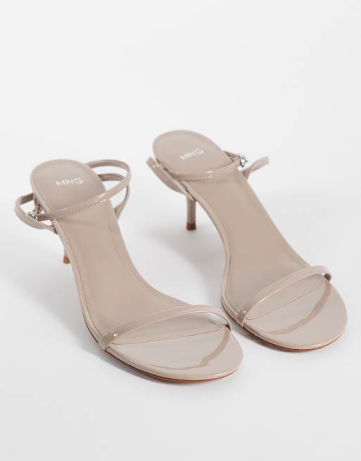 Mango kitten heeled sandal in pastel pink, 2 of 4