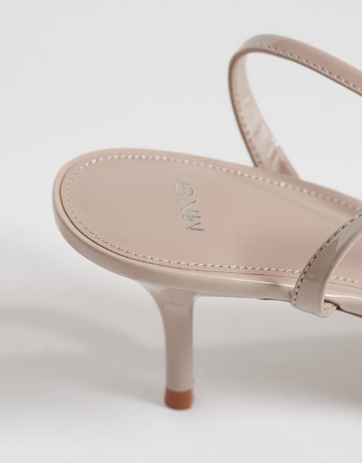 Mango kitten heeled sandal in pastel pink, 4 of 4