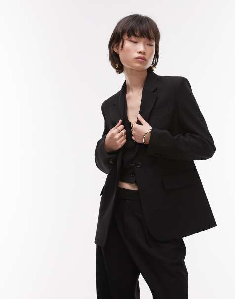 Mango - Klassieke blazer in zwart, deel van co-ord set - view 1