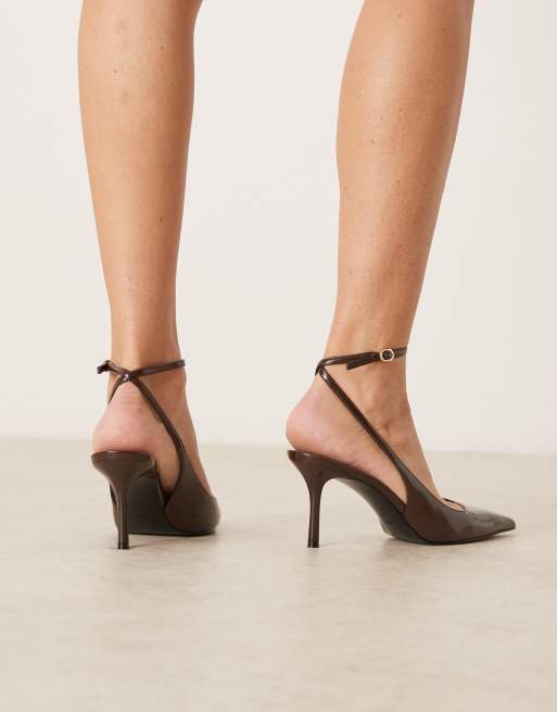 Mango – Klassische Riemchensandalen in Kirschrot mit Absatz, 3 von 4