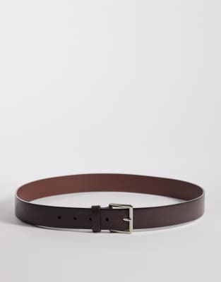 Klassischer Gürtel aus 100% Leder in Braun-Brown Brown 36