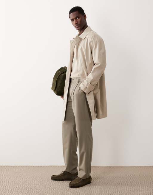 Mango – Klassischer Oversize-Trenchcoat in Hellbeige ASOS