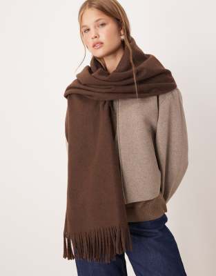 Mango - Klassischer Schal in Braun-Brown