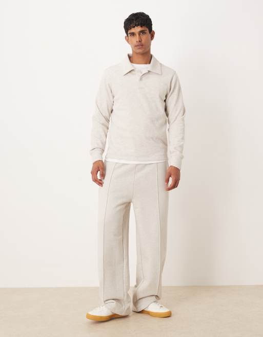 Mango - Klassisk beige polosweatshirt, 2 af 5