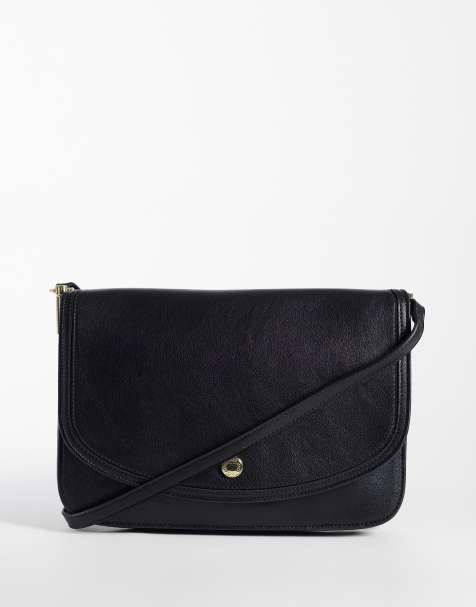 Mango klassisk crossbody-taske i sort imiteret læder - view 1