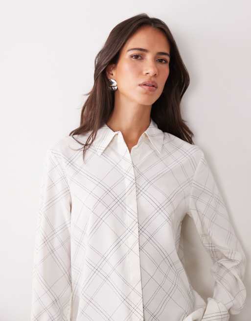 Mango klassisk skjorte med ternet print, 3 af 4