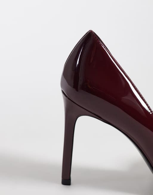 Mango klassiske pumps med hæl i burgundy, 2 af 4