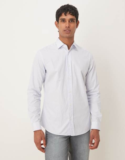 Mango 100% cotton classic shirt in white