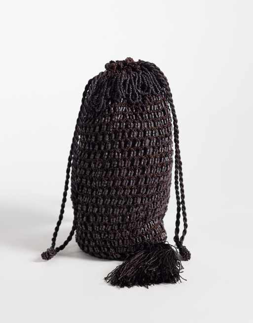 Mango kleine Perlen-Handtasche in Braun, 2 von 4