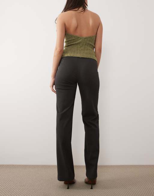 Mango – Klume – Strukturierte Hose in Grau mit geradem Schnitt, 5 von 5