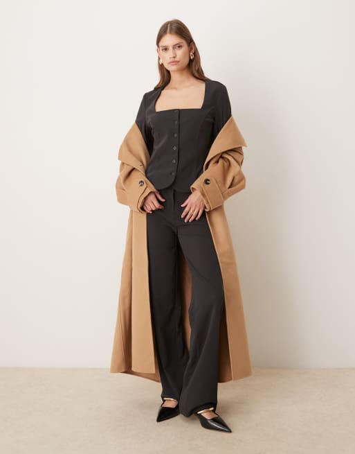 Mango – Klumi – Gerade geschnittene, elegante Hose in Anthrazit, Kombiteil, 2 von 5