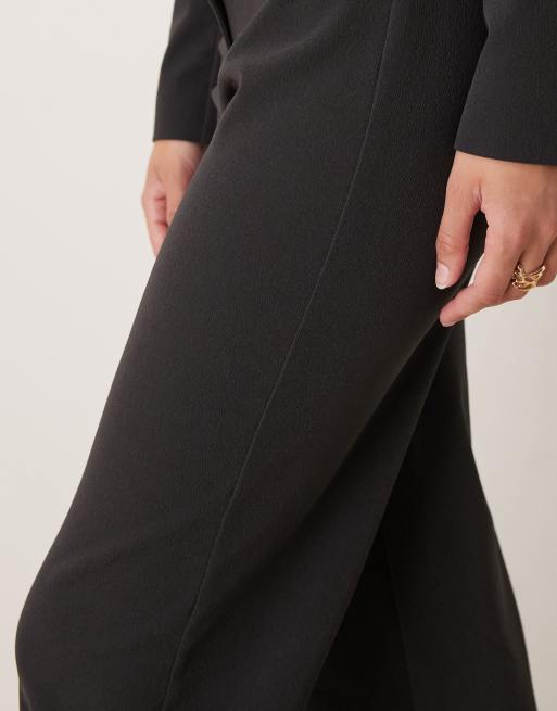 Mango – Klumi – Gerade geschnittene, elegante Hose in Anthrazit, Kombiteil, 4 von 5