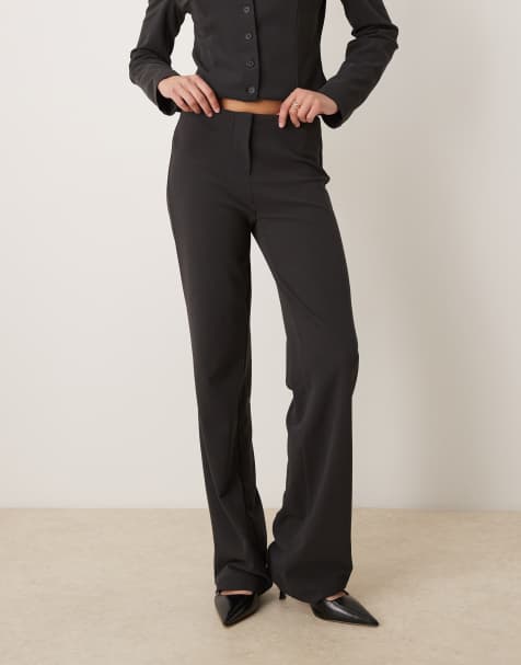Mango Klumi tailored straight trouser co-ord in charcoal - view 1