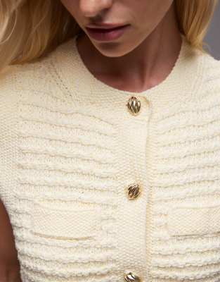 Mango Knit Button Through Vest
