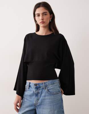 Mango Knit Cape In Black