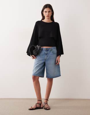 Mango Knit Cape In Black