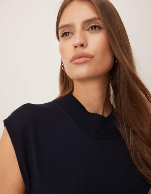 Mango knit maxi dress in navy