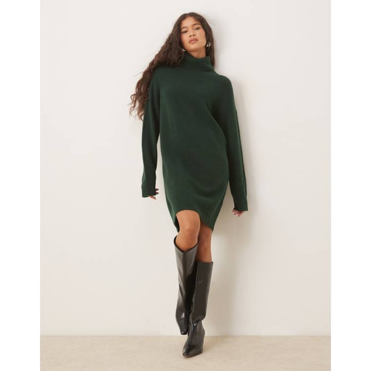 black bodycon dress with long lace sleeves Sheer Scalloped-Lace Long-Sleeve Mini Dress in Black - L