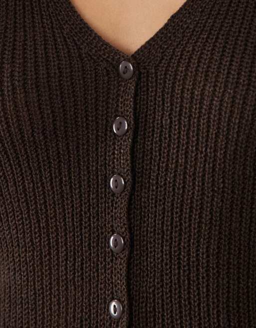 Mango knit vest in brown, 4 of 4
