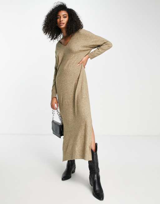 Mango knit long clearance dress