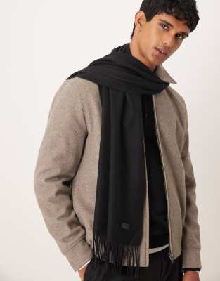 Mango Mango knitted scarf in black