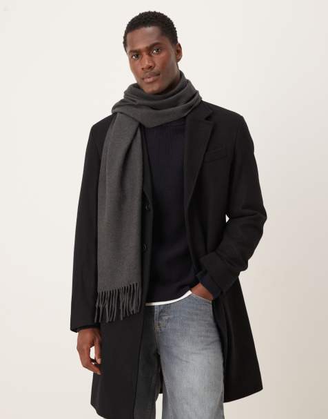 Mango knitted scarf in dark grey - view 1
