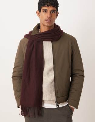 Mango Mango knitted scarf in dark red