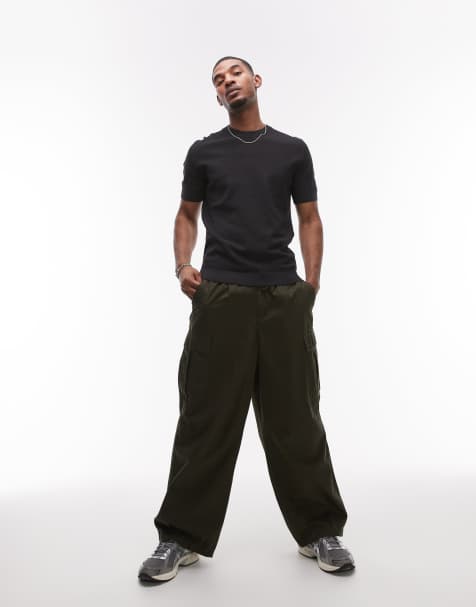 Mango knitted smart t-shirt in black - view 1