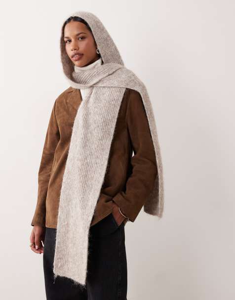 Mango knitted snood in oat - view 1