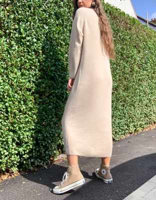 robe pull beige mango
