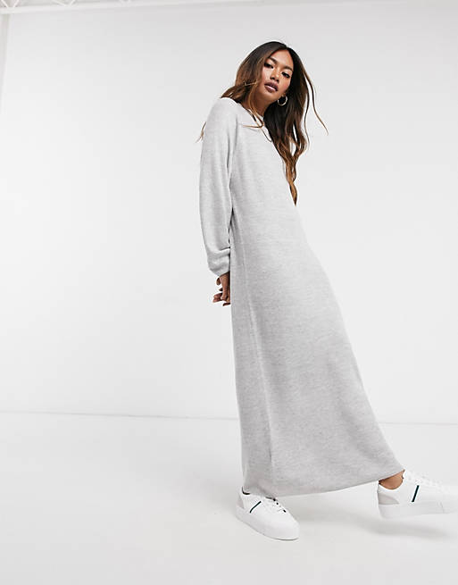 Mango knitted sweater dress in gray | ASOS