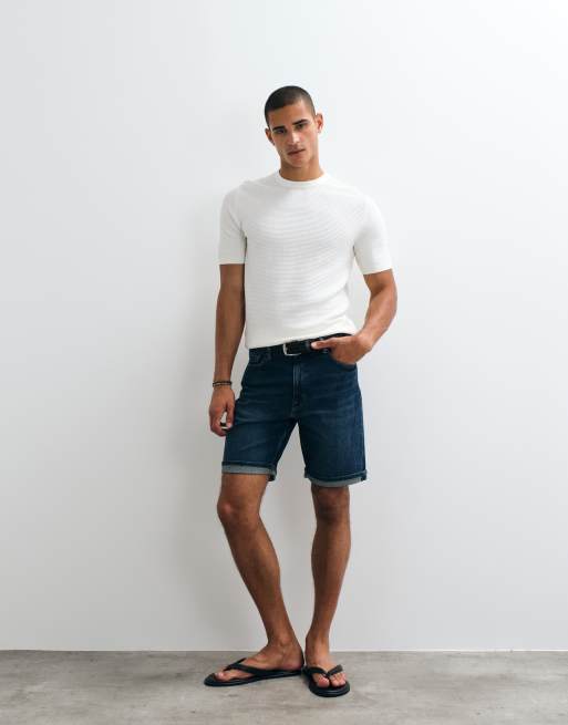 Mango knitted t-shirt in cream, 3 of 5