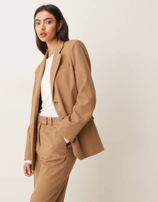 Mango - Körperbetonter Blazer in Beige, Kombiteil-Neutral
