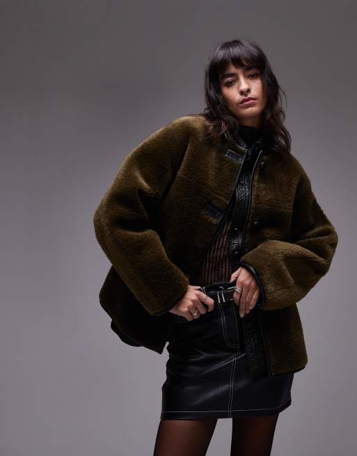 H&m Mtze Trend Teddy Jacke ASOS DESIGN – Teddy-Jacke In Schwarz