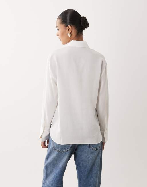 Mango – Kremowa klasyczna koszula, 4 z 4