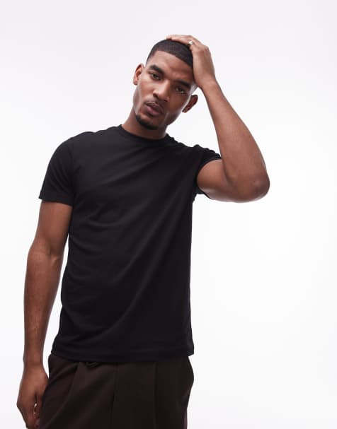 Mango – Kurzärmliges Basic-T-Shirt in Schwarz - view 1