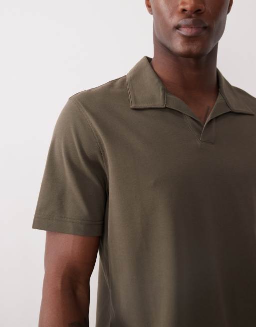 Mango – Kurzärmliges Polo-Oberteil in Grün mit Reverskragen , 5 von 5